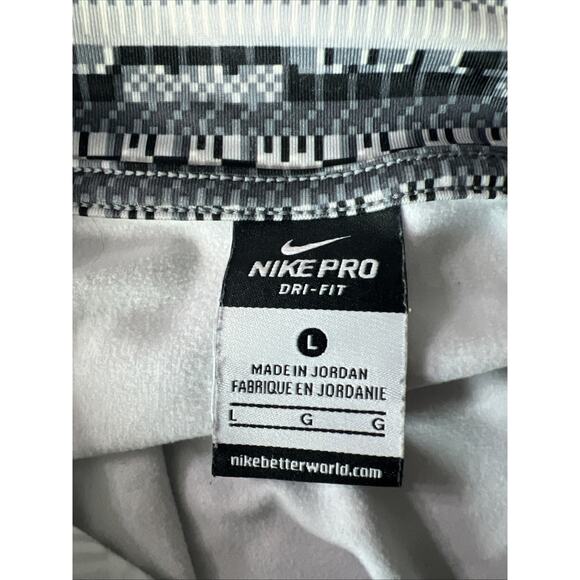 Nike Pro Dri-Fit Women’s Jacket L Half Zip Black Gray Unique Geometric Large - Picture 6 of 9